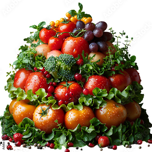 fresh vegetables isolated on white