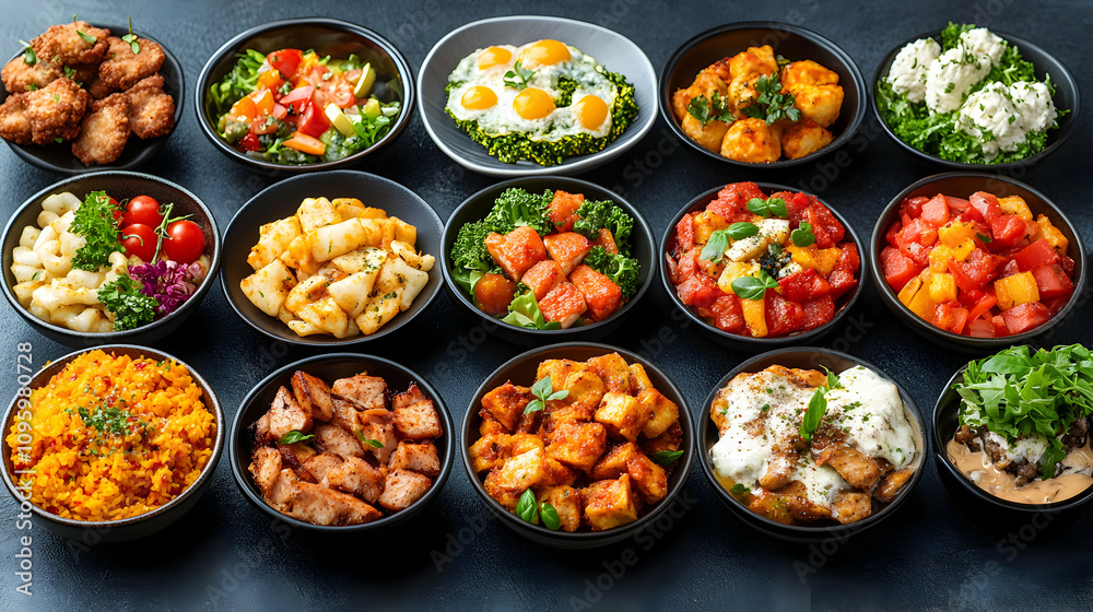 Assorted Mediterranean Dishes: A Culinary Collection of Flavors Assorted Mediterranean Dishes: A Culinary Collection of Flavors