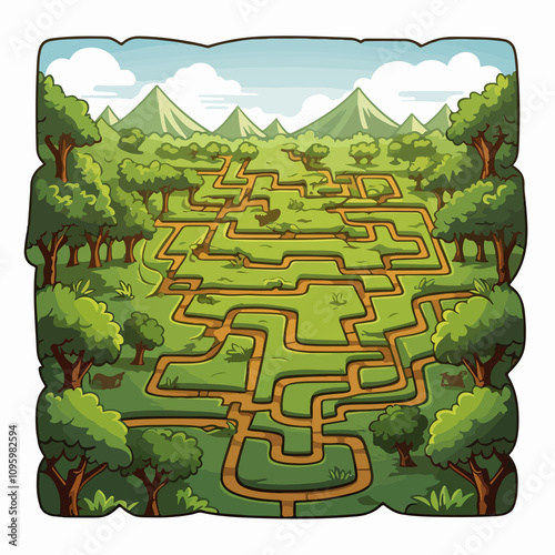Nature Maze Game Template for Creative Learning Environment