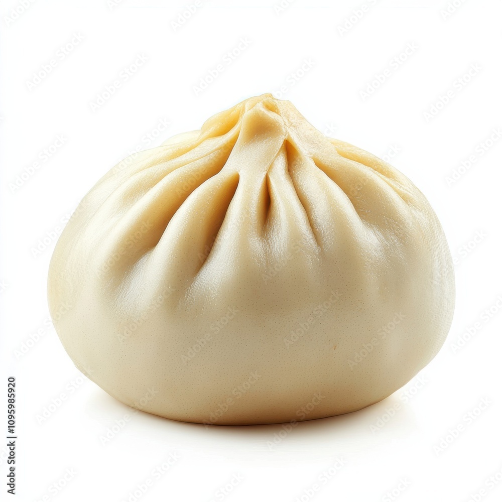 Chinese Steamed Bun, Bao Bun, Baozi, Isolated on White Background Chinese Steamed Bun, Bao Bun, Baozi, Isolated on White Background