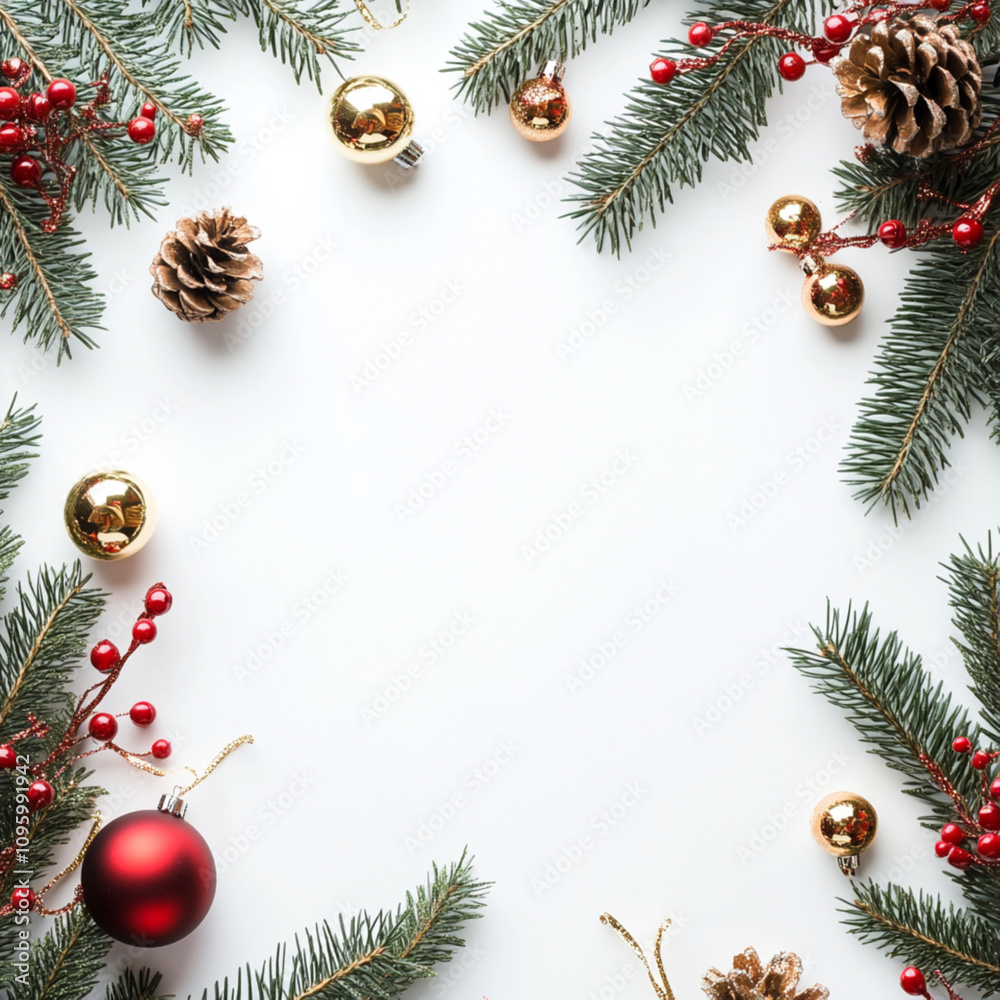 christmas background with fir branches and cones christmas background with fir branches and cones