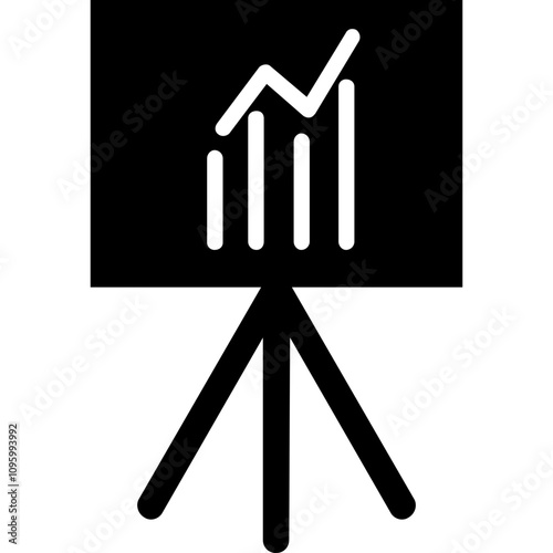 Stats single vector line icon