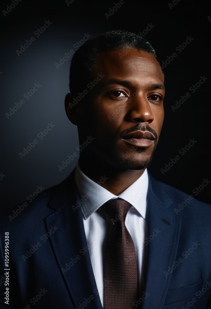 Thoughtful businessman on dark background concept of choice black businessman portrait Ultra realistic Photorealistic hyperdetailed photography soft light head and shoulders portrait cover Thoughtful businessman on dark background concept of choice black businessman portrait Ultra realistic Photorealistic hyperdetailed photography soft light head and shoulders portrait cover