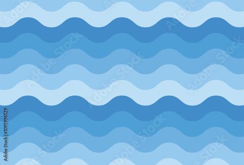 Blue wave wave layer shape zig zag abstract background. Modern template design for cover, brochure and web banner. Flat design style vector illustration.