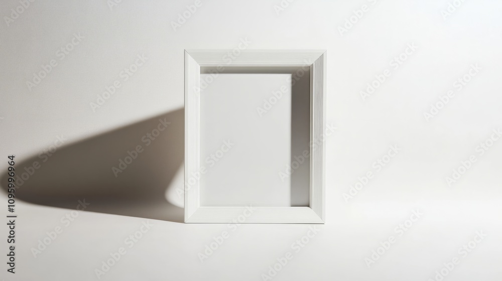Empty white rectangular photo frame Empty white rectangular photo frame