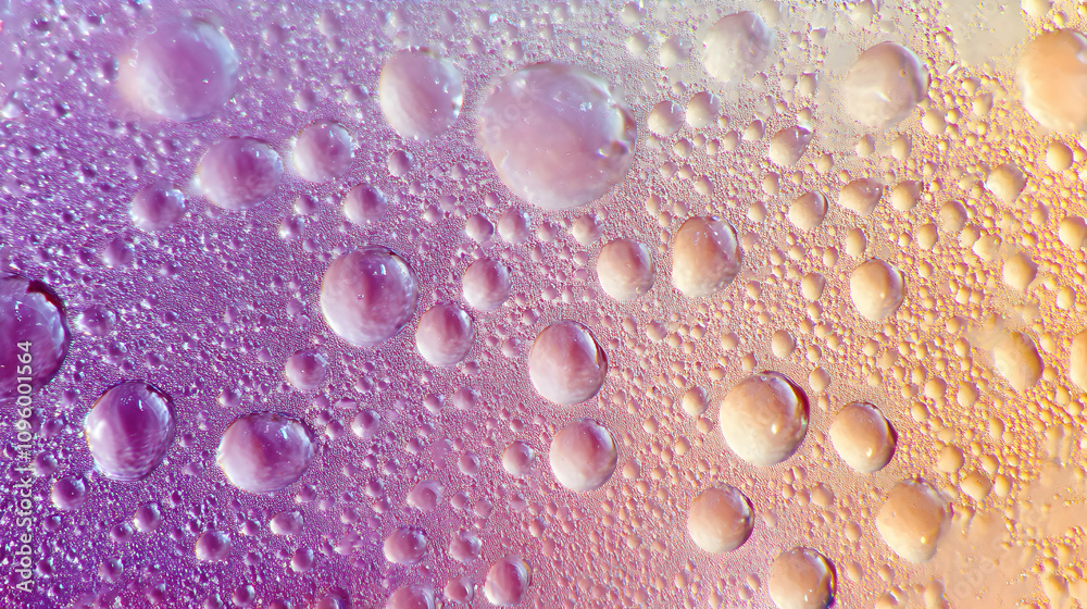 Abstract Background of Water Droplets in Purple and Orange Hues Abstract Background of Water Droplets in Purple and Orange Hues