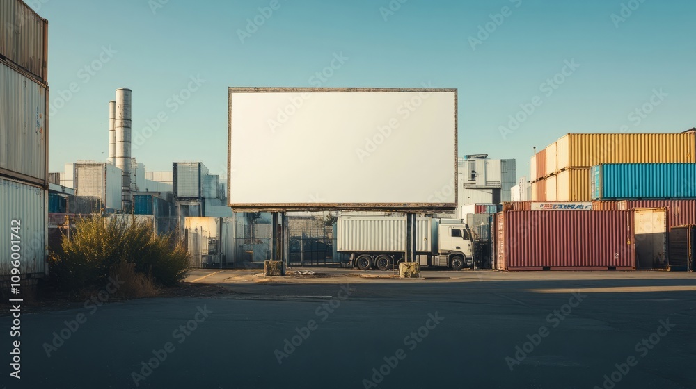 Empty big advertising billboard in city, adboard Empty big advertising billboard in city, adboard