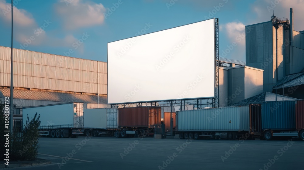 Empty big advertising billboard in city, adboard Empty big advertising billboard in city, adboard