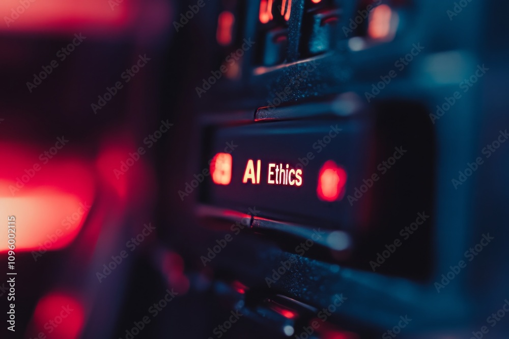 AI Ethics Display on Car Dashboard AI Ethics Display on Car Dashboard