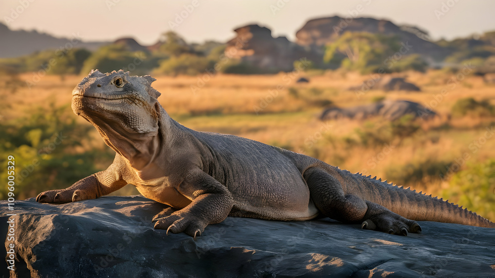 island land iguana tropical amphibian island land iguana tropical amphibian