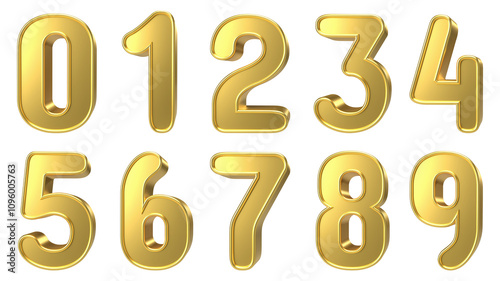 3d redner golden numbers