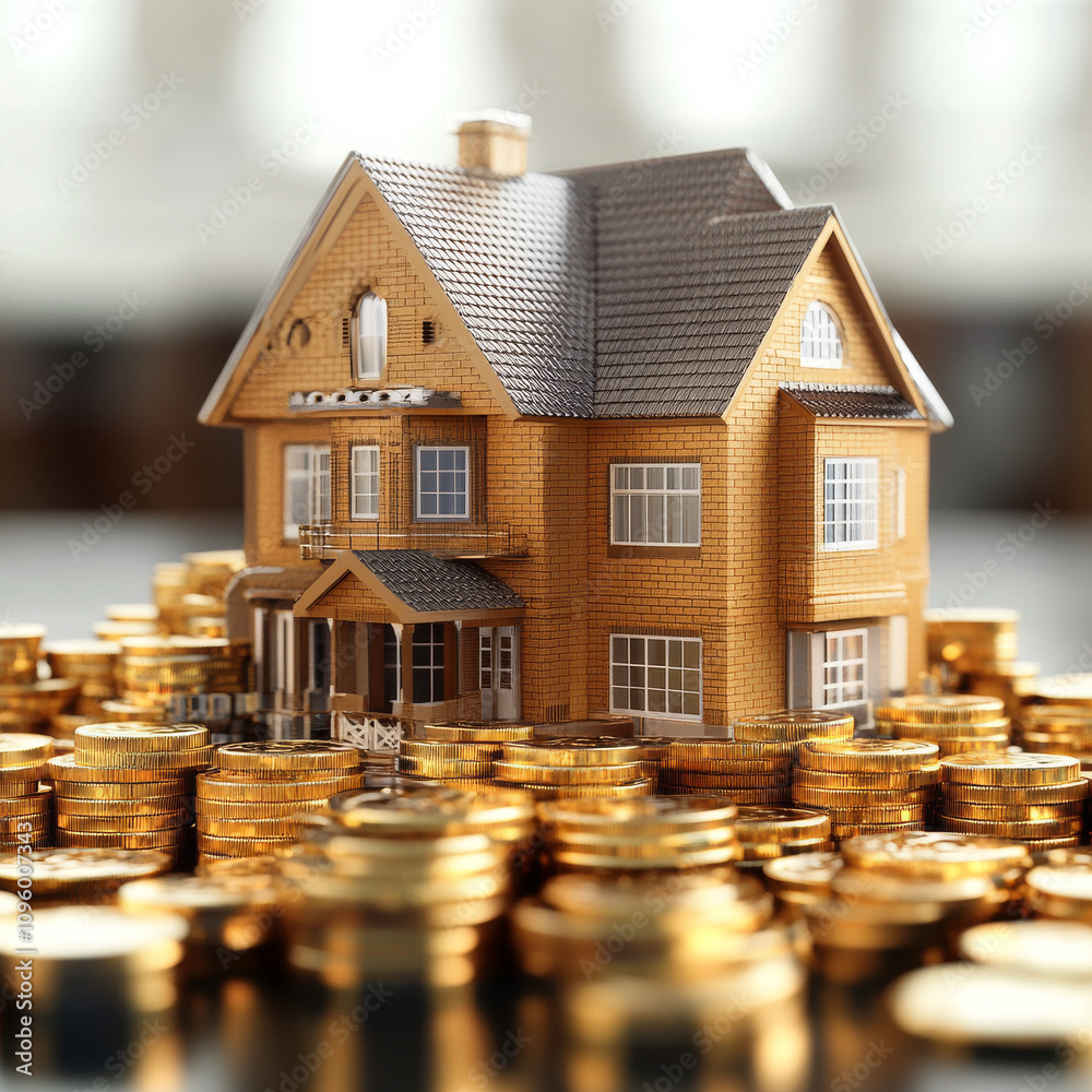 3D rendering of increasing money through property and real estate investment: The visual could showcase a modern city skyline with high-rise buildings, symbolizing real estate growth. A graph or upwar 3D rendering of increasing money through property and real estate investment: The visual could showcase a modern city skyline with high-rise buildings, symbolizing real estate growth. A graph or upwar