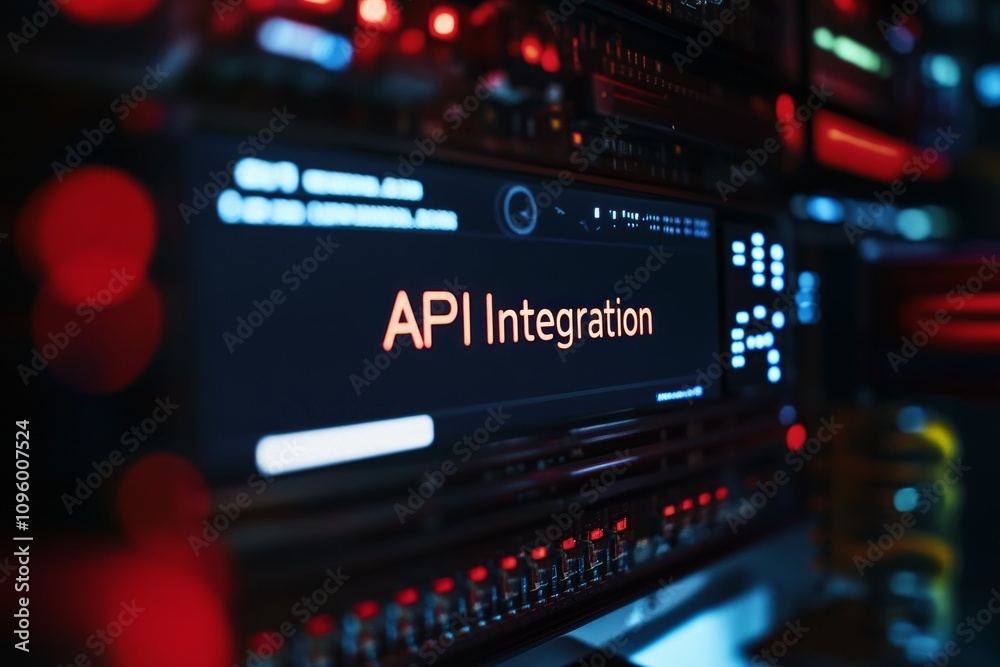 Fototapeta premium API Integration Server Room Technology