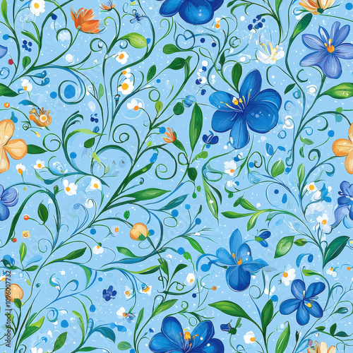 Fresh small floral patterns are as beautiful as elves dancing in the spring breeze. 