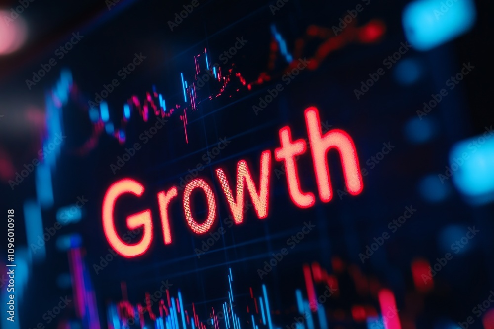 Growth Chart Displaying Market Trends Growth Chart Displaying Market Trends