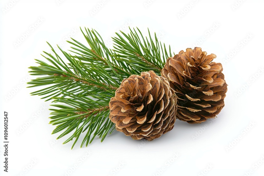 Festive Pine Cones and Sprig Winter Holiday Decor Nature Botany Festive Pine Cones and Sprig Winter Holiday Decor Nature Botany