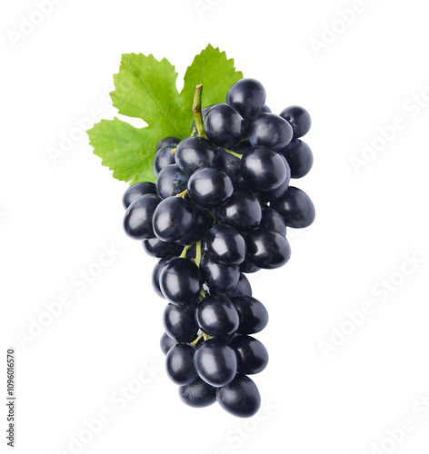 Sweet grapes with leaves