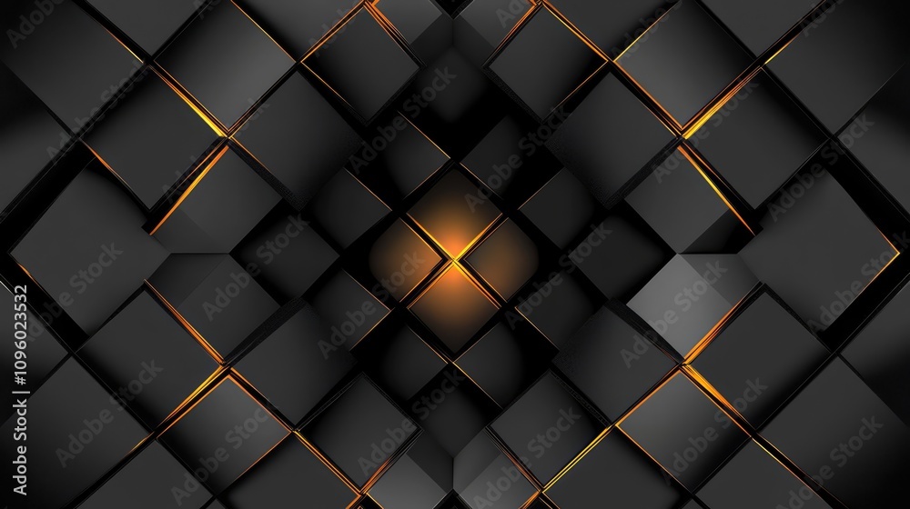 Black Background with Square Golden Geometric Lines - A Dark, Luxury, and Elegant Design Black Background with Square Golden Geometric Lines - A Dark, Luxury, and Elegant Design