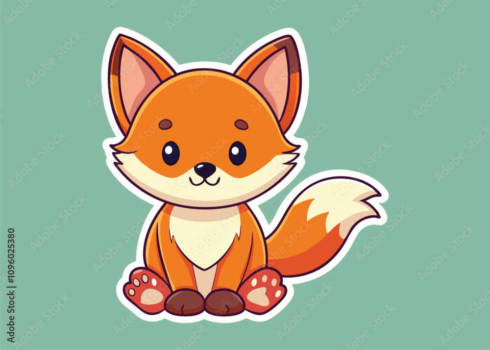 Obraz premium A charming fox with a sweet smile, embodying curiosity and playfulness.