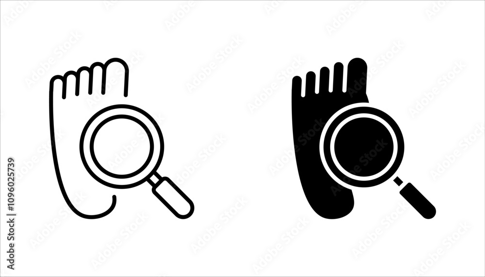 Footprints linear icon set. Footsteps. Thin line vector illustration on white background Footprints linear icon set. Footsteps. Thin line vector illustration on white background