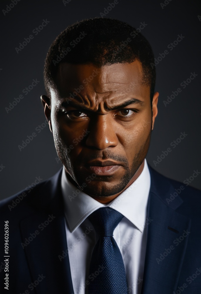 Businessman angry face portrait black businessman portrait Ultra realistic Photorealistic hyperdetailed photography soft light head and shoulders portrait cover Businessman angry face portrait black businessman portrait Ultra realistic Photorealistic hyperdetailed photography soft light head and shoulders portrait cover