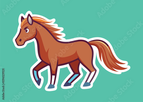 A lively horse trotting with enthusiasm.