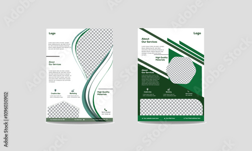 Corporate flyer design vector template