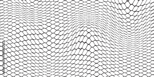 Curved net pattern. Seamless design for sportswear or equipment like soccer goals, volleyball nets, basketball hoops, hockey nets, and athletic gear.