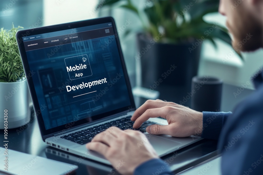Mobile App Development on Laptop Mobile App Development on Laptop