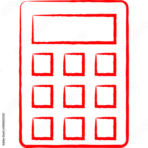 Calculator single vector line icon