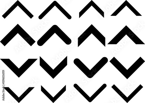 Swipe up-down icon set. Scroll button symbol. up-down sign
