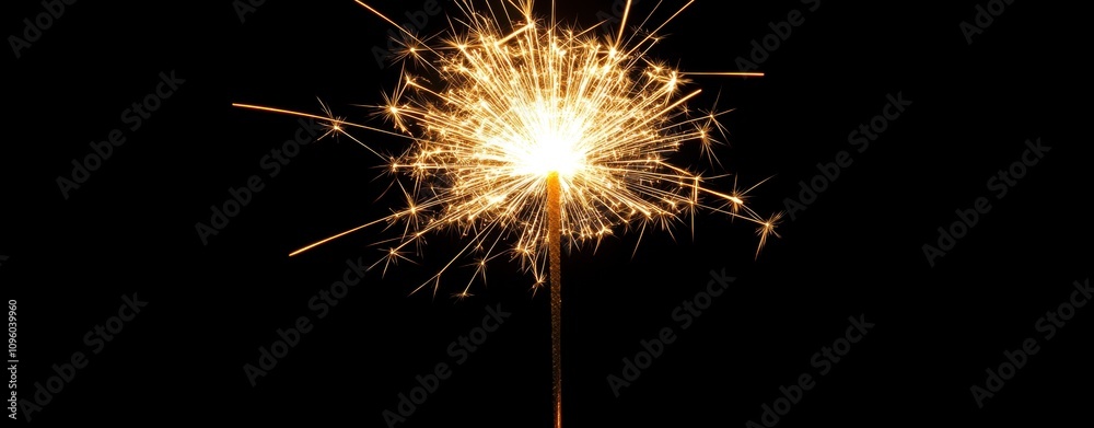 Bright Sparkler Illuminating Darkness with Radiant Sparks, Creating a Festive Atmosphere Perfect for Celebrations, Parties, and Special Occasions in Nighttime Settings Bright Sparkler Illuminating Darkness with Radiant Sparks, Creating a Festive Atmosphere Perfect for Celebrations, Parties, and Special Occasions in Nighttime Settings