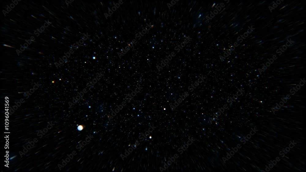 Moving Through the Starfield Space Voyage Seamless Loop