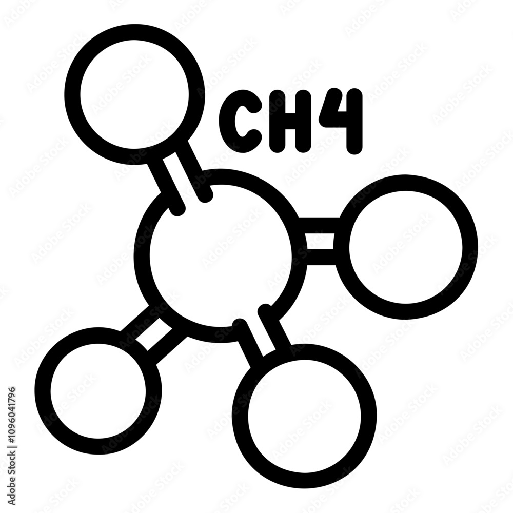 methane Line Icon