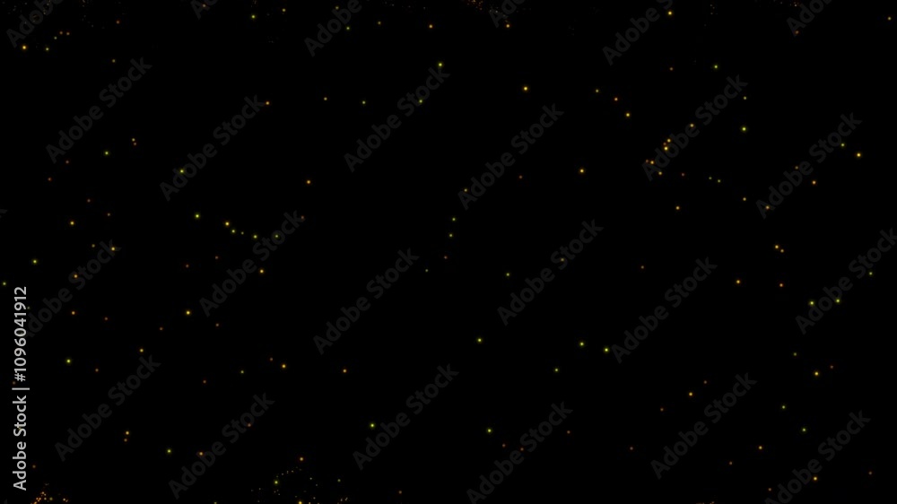 mesmerizing abstract wave of golden particles rising against dark background, creating dynamic and futuristic aesthetic. wave of golden particles wave, Golden dots blinking