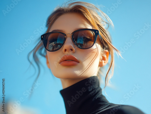 Luxury Sunglasses on Woman Trendy Product Photography