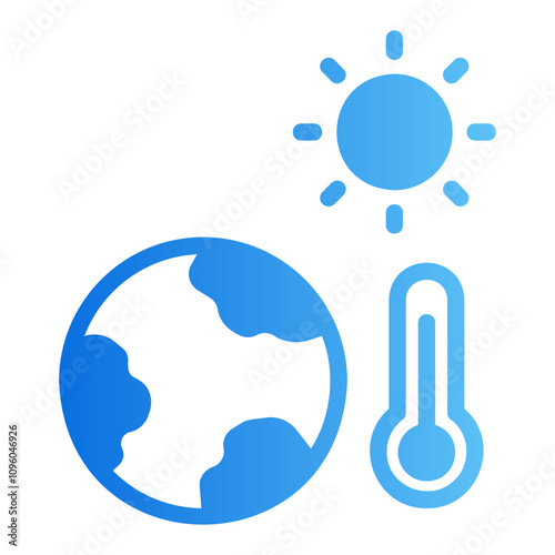 global warming Gradient icon