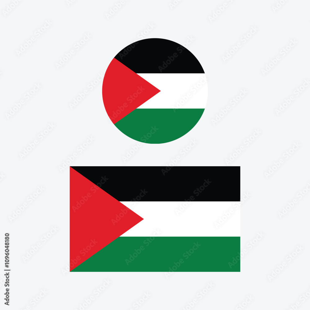 Flag of Palestine isolated vector illustration. Flag of Palestine isolated vector illustration.