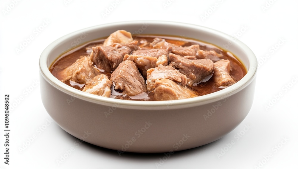 Delicious Bowl of Hearty Beef Stew, perfectly cooked meat in a rich brown gravy. A satisfying and flavorful meal. Delicious Bowl of Hearty Beef Stew, perfectly cooked meat in a rich brown gravy. A satisfying and flavorful meal.