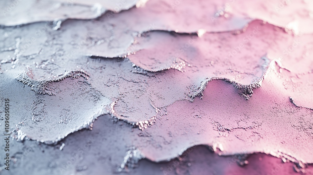 Subtle gradients of pink and silver forming an intricate pattern on a concrete surface, showcasing the delicate balance between light and dark. Subtle gradients of pink and silver forming an intricate pattern on a concrete surface, showcasing the delicate balance between light and dark.