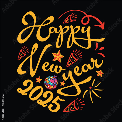 Happy New Year 2025 SVG Design Happy New Year SVG Design
