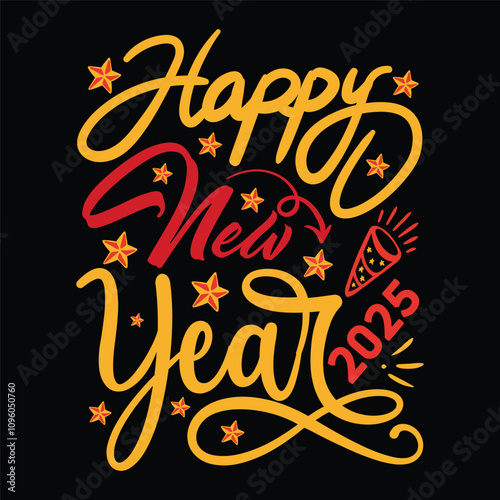 Happy New Year 2025 SVG Design Happy New Year SVG Design
