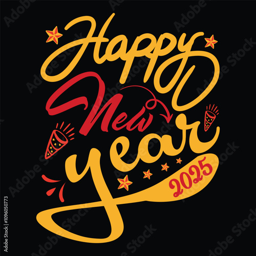 Happy New Year 2025 SVG Design Happy New Year SVG Design
