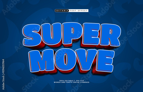 super move editable text effect with a game and kids text style