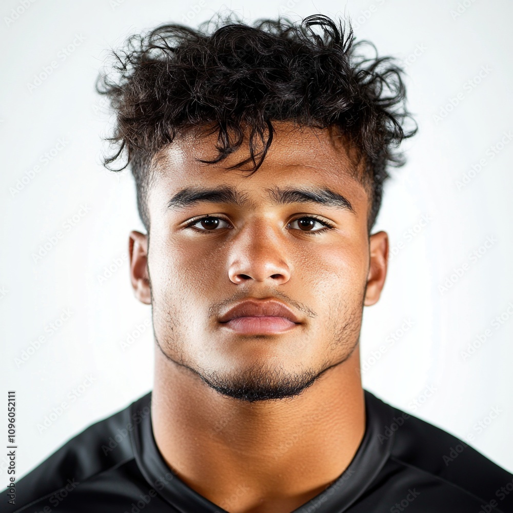 Fototapeta premium Young Samoan Rugby Player Portrait