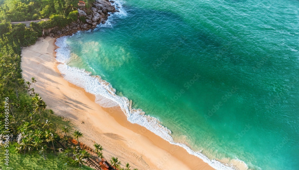 Obraz premium The beach's beauty is a feast for the eyes. 