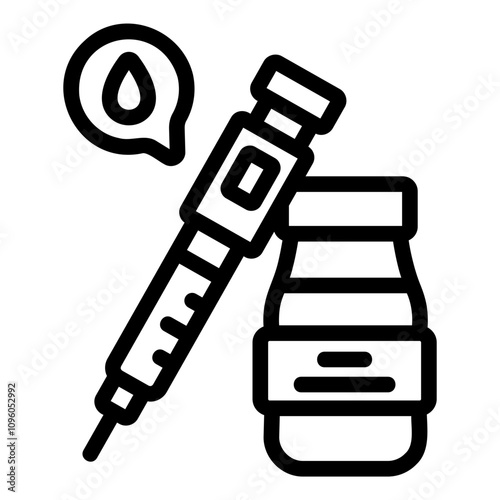 insulin Line Icon