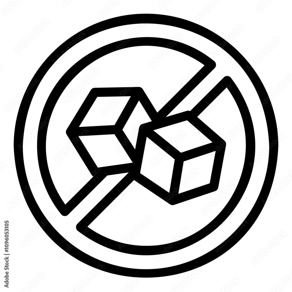 sugar free Line Icon sugar free Line Icon