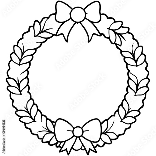 Christmas Wreath Vector Art