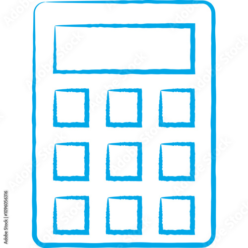 Calculator single vector line icon